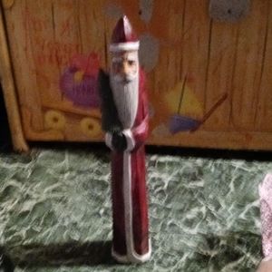 Handmade wooden santa